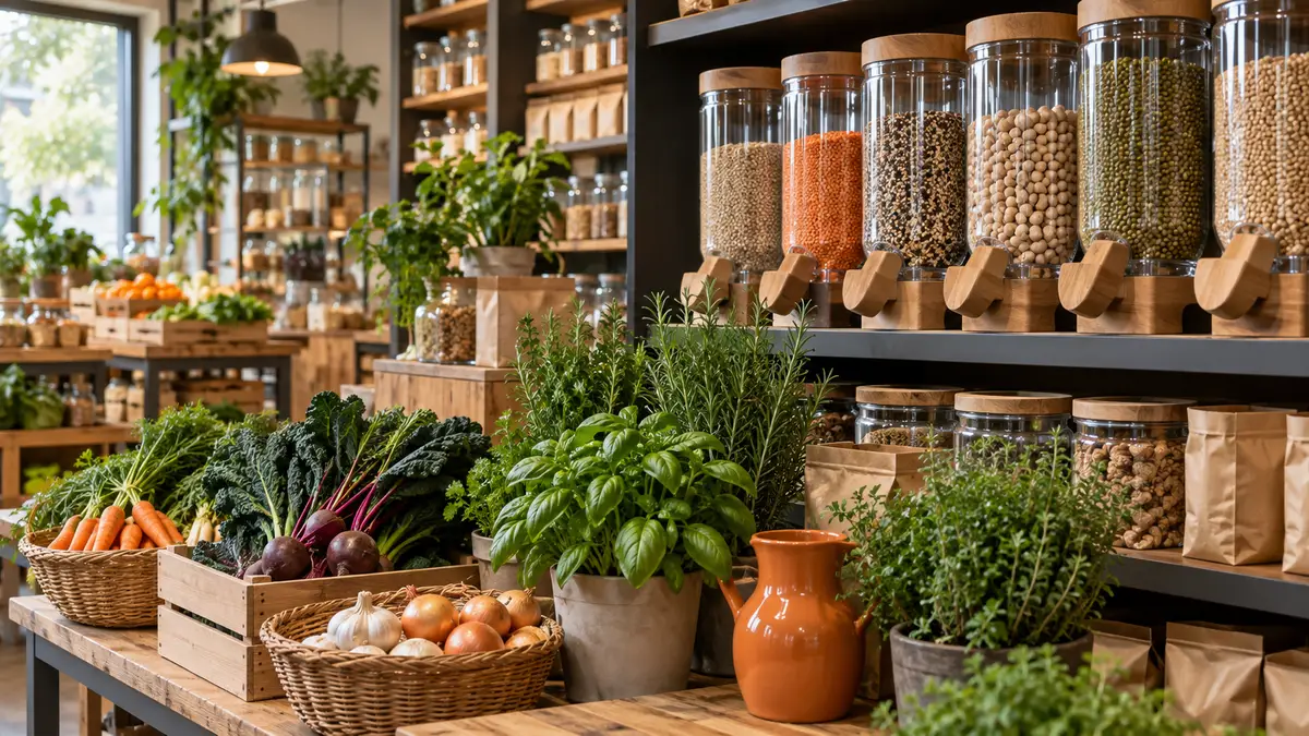 Illustrative health food retail display.