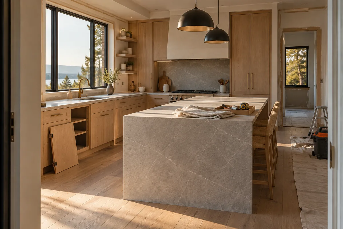Illustrative business scene: remodeling industry scene